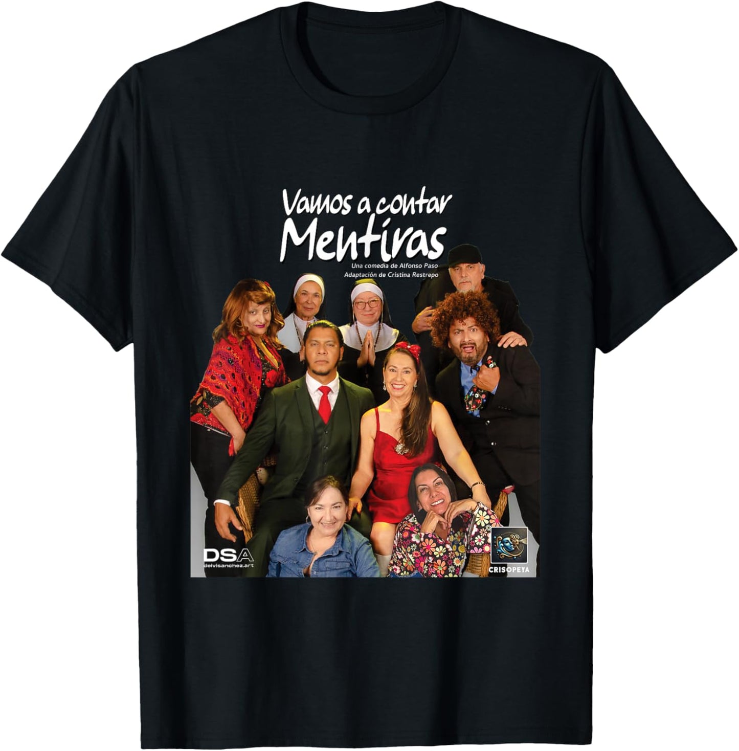 Vamos a Contar Mentiras - W/Background T-Shirt - T-Shirt | Black