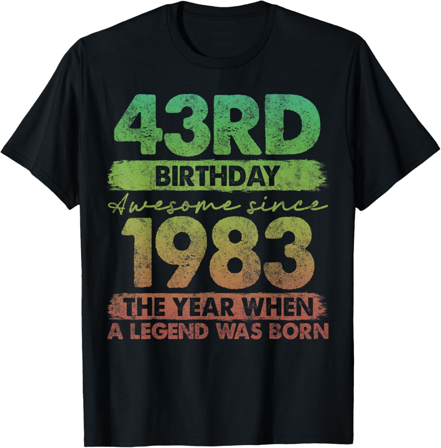 43 Year Old Gifts Vintage 1983 Limited Edition 43rd Birthday T-Shirt - T-Shirt | Black