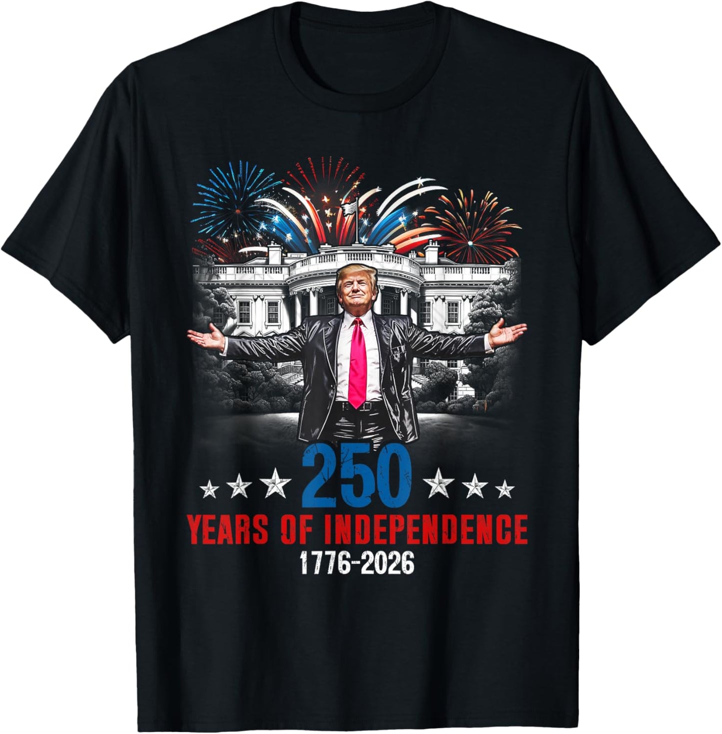 250 Years American 1776 2026 250th USA Birthday 4th of July T-Shirt - T-Shirt | Black