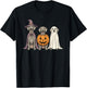 Spooky Ghost Weimaraner Pumpkin Halloween Dog Lover T-Shirt - T-Shirt | Black