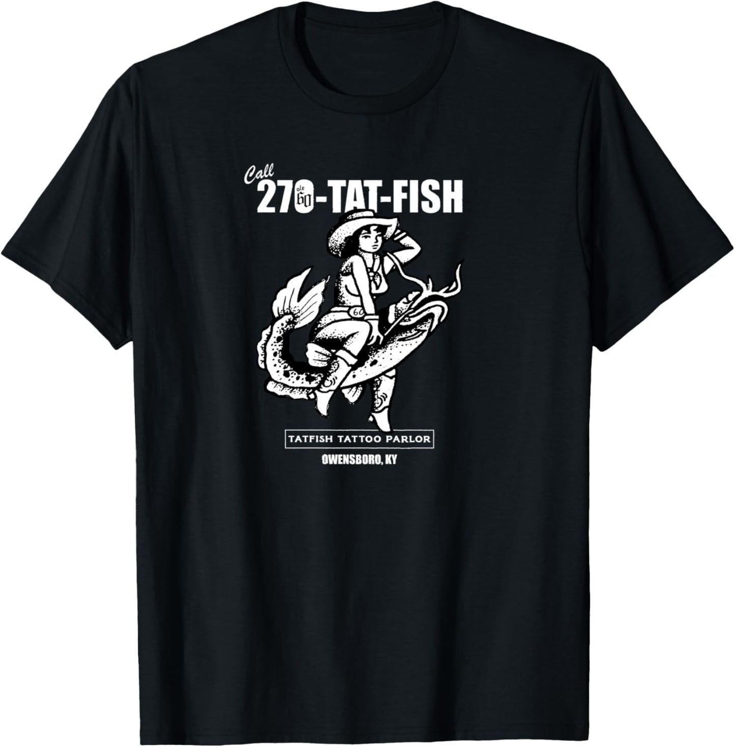Ole 60 Tat-Fish Graphic T-Shirt - T-Shirt | Black
