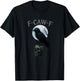 Gothic Black Crow F-Caw-F Raven Skull Moon Halloween T-Shirt - T-Shirt | Black