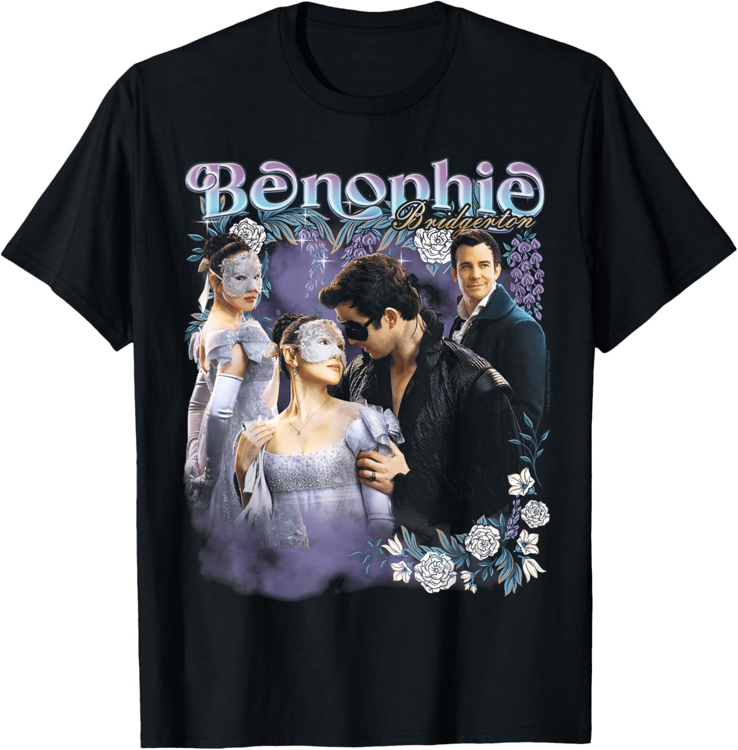 Bridgerton Benophie Heartthrob Officially Licensed T-Shirt - T-Shirt | Black