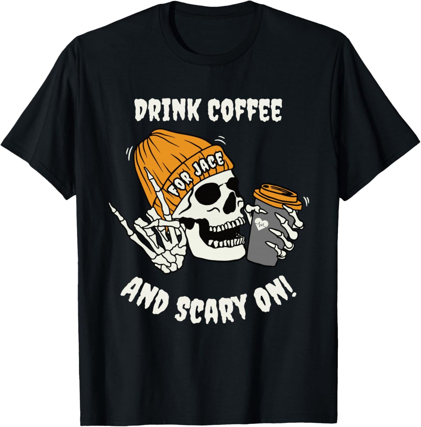 Coffee - For Jace - Halloween Edition - CHD Awareness T-Shirt - T-Shirt | Black