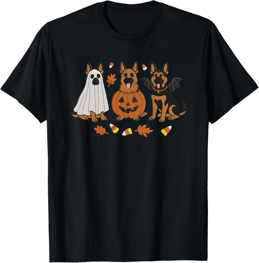 Spooky Shepherd Squad Halloween T-Shirt - T-Shirt | Black