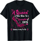 49th Birthday High Heel A Queen Was Born In November 1976 T-Shirt - T-Shirt | Black