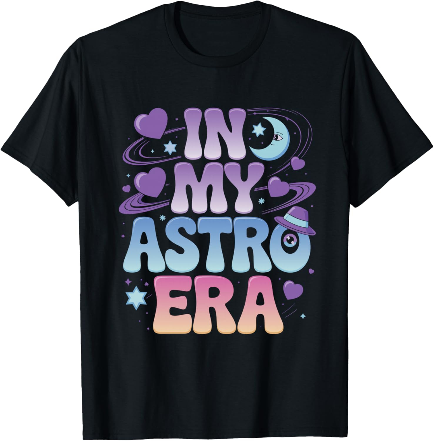 Funny Dandys World Astro Kids In My Astro Era Dandys World T-Shirt - T-Shirt | Black