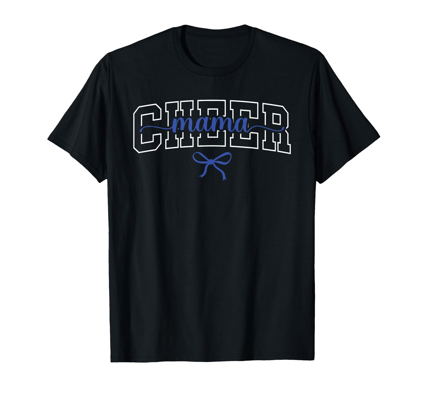 Blue Cheerleader Cheerleading Squad Team Cheer Mama Mom T-Shirt