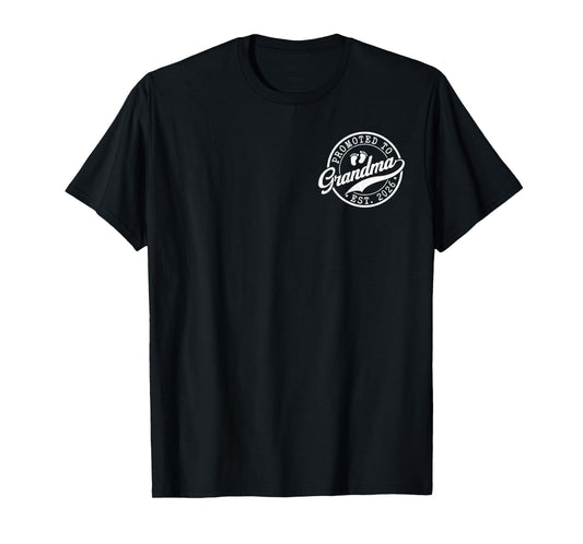 Promoted to Grandma est. 2026 Grandparents Baby Announcement T-Shirt