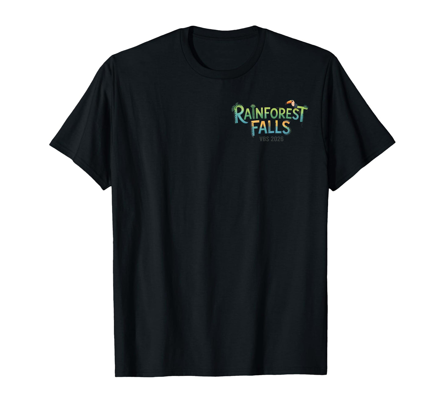 Rainforest Falls VBS 2026 Bible School Christian Pocket T-Shirt