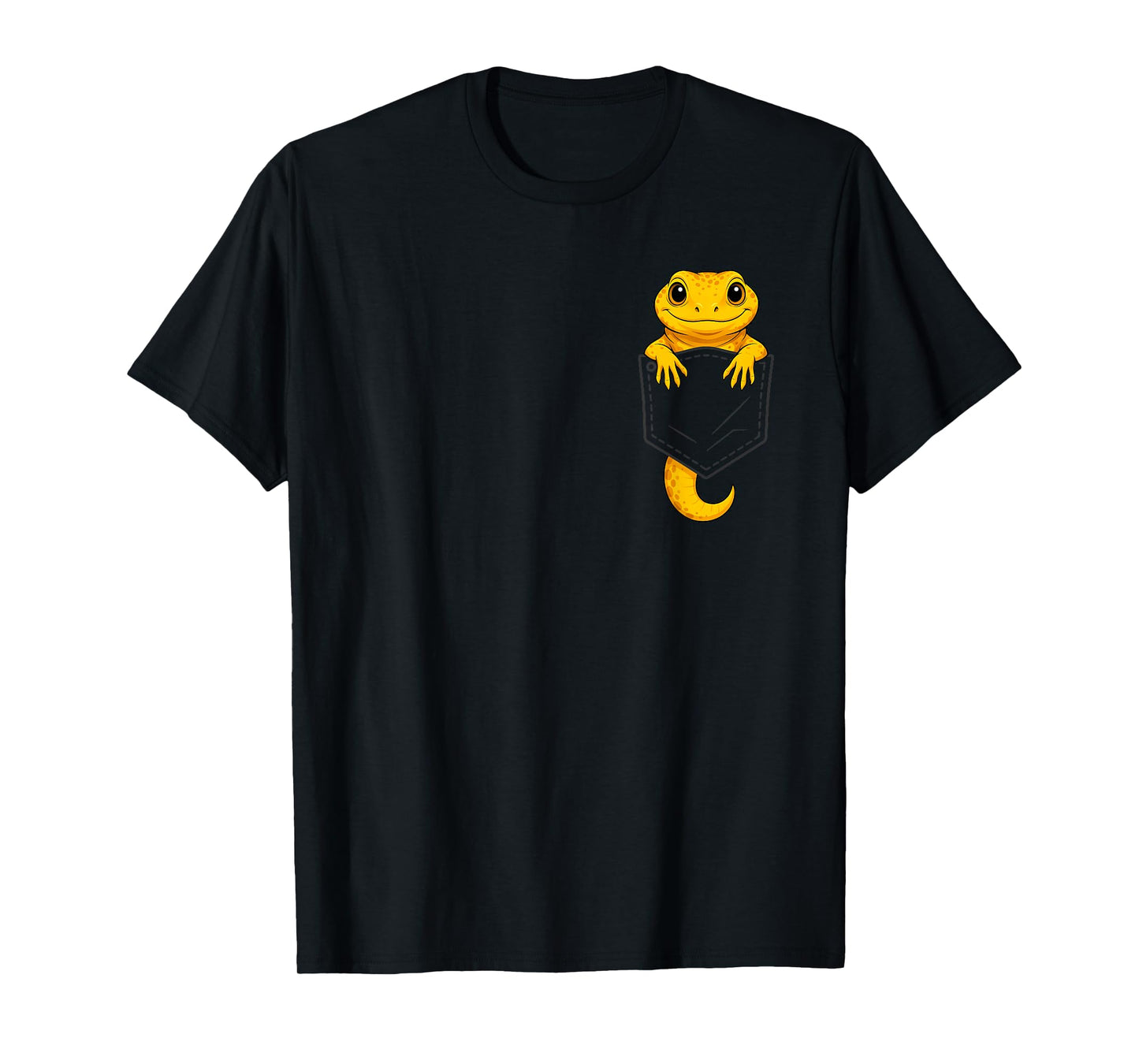 Funny Lizard Peeking in Pocket Leopard Gecko Animal Lover T-Shirt