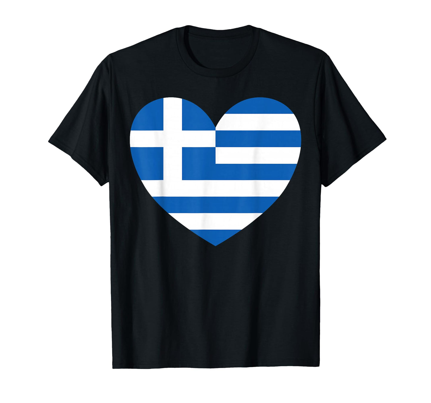Greek Pride Flag Heart T-Shirt