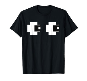Retro Arcade Game Ghost Eyes Halloween Group Costume T-Shirt