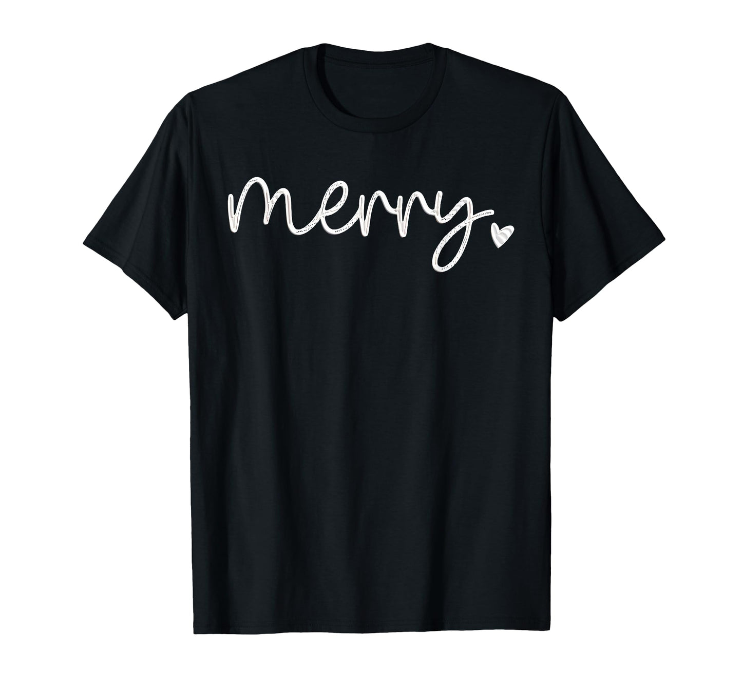 Merry Christmas Minimal Script Font Xmas Holiday Pajamas T-Shirt