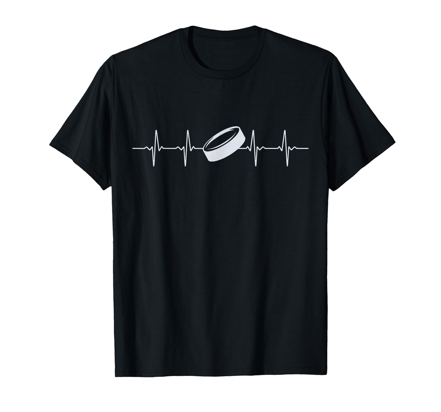 Ice Hockey Heartbeat Graphic Tee for Men Women Youth T-Shirt