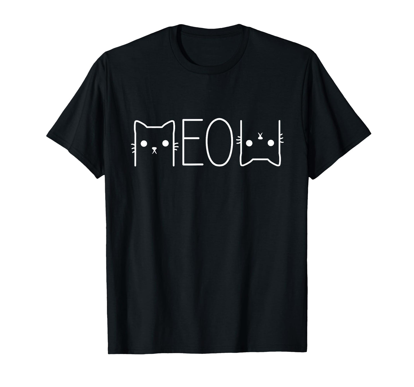 Funny Meow Graphic Merch Casual Cat Lover Cute Cat Meme T-Shirt