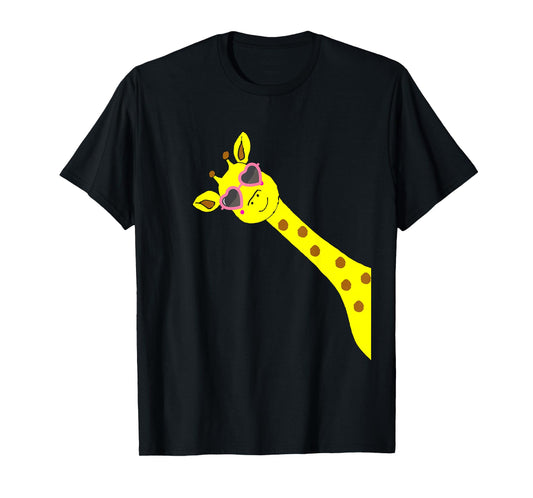 Funny Giraffe with Sunglasses Zoo Lover Africa Safari T-Shirt