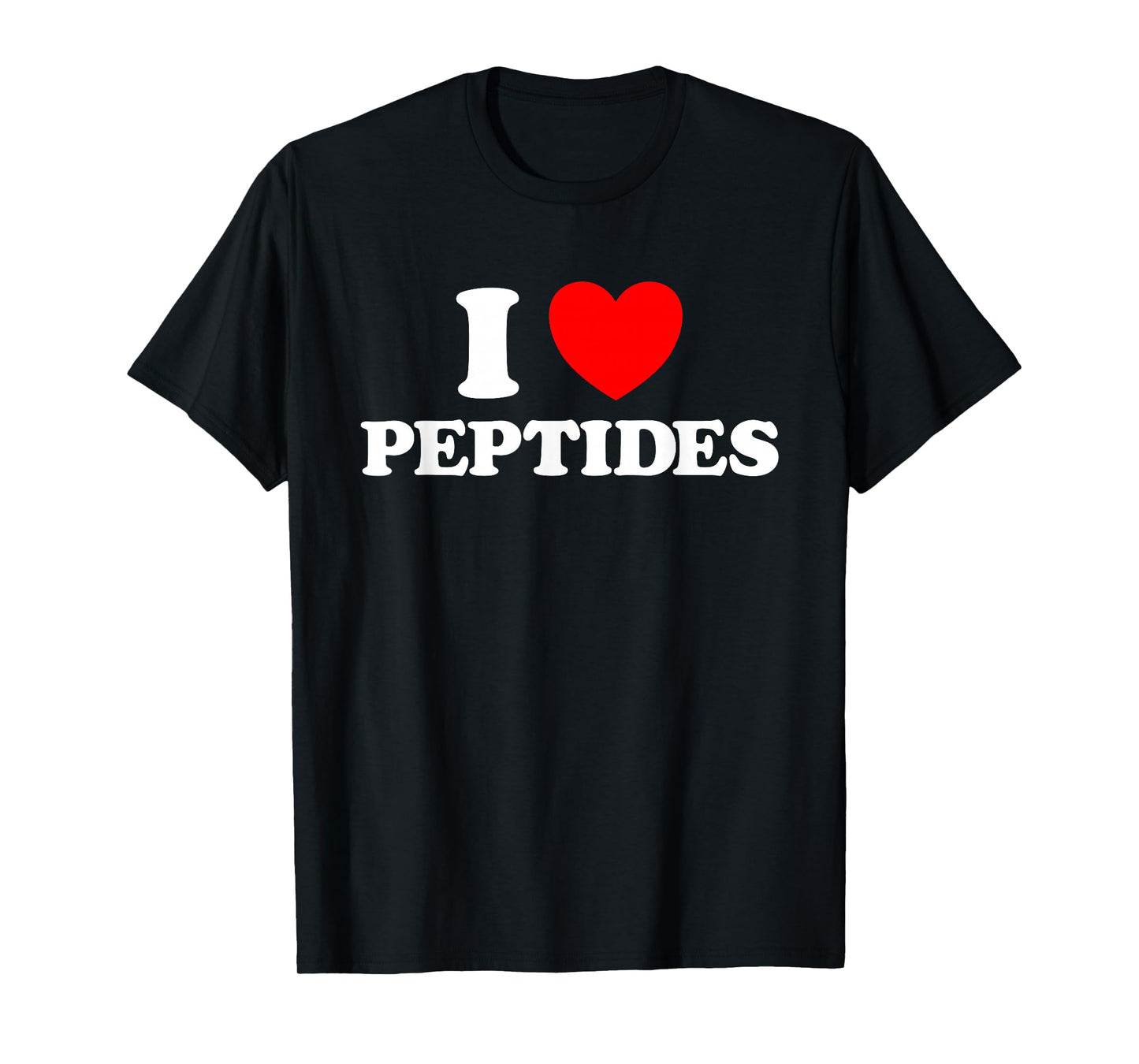 Peptide Heart Funny Cute Skincare Amino Acid Supplement Fan T-Shirt