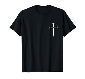 Christian Minimalist Three Nails Cross Religious Jesus Crist T-Shirt