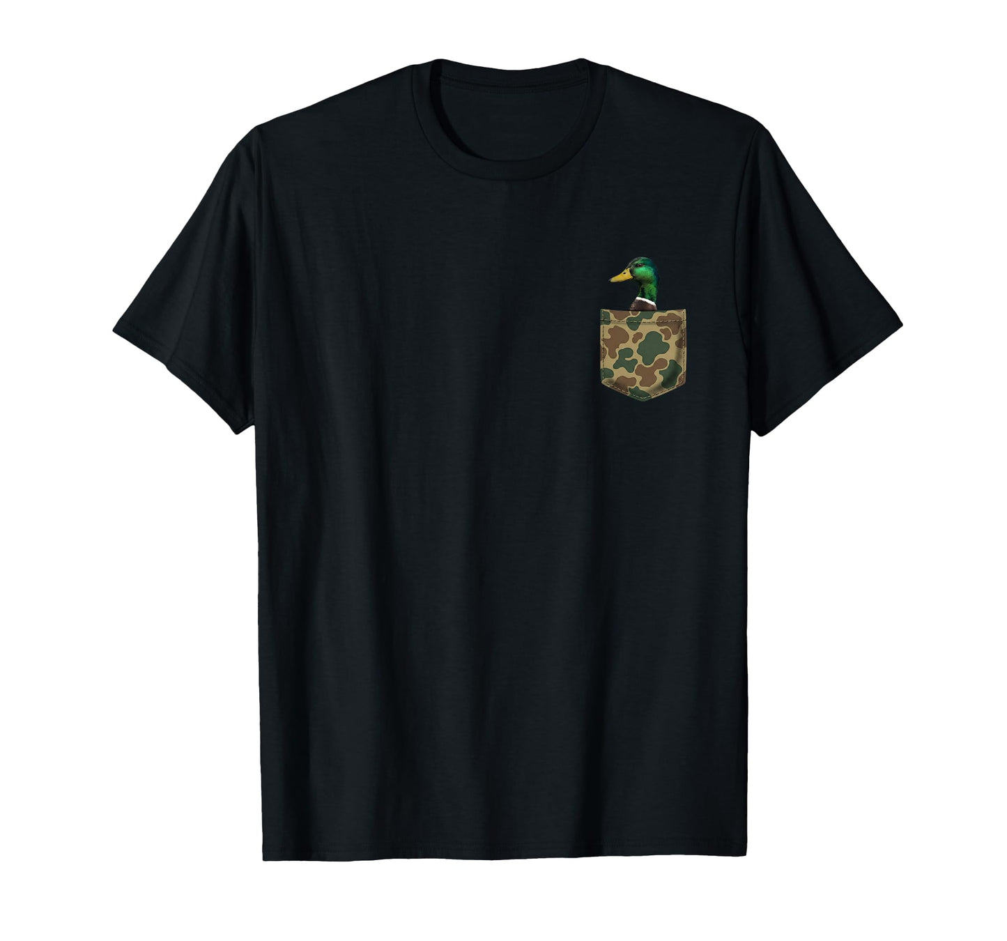 Vintage Mallard Duck Hunting Men School Camo Pocket Gifts T-Shirt