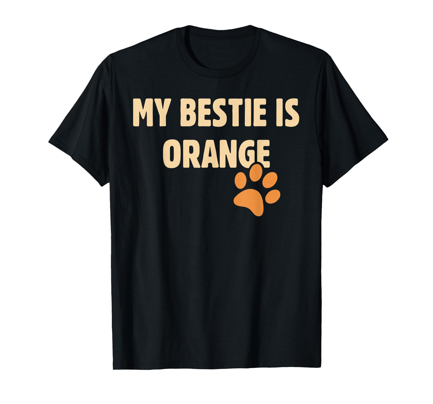 Orange cat Funny Best Buddy Ginger Tom My Bestie paw Graphic T-Shirt