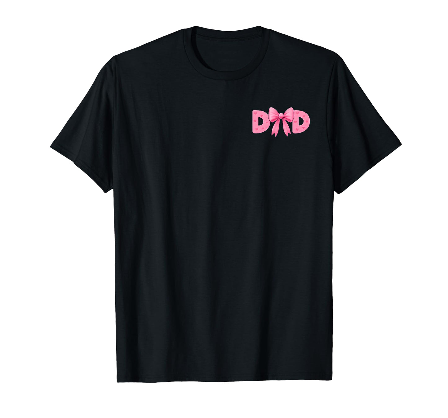Pink Bow Dad Pocket Proud Dad Daughter Matching Fathers Day T-Shirt