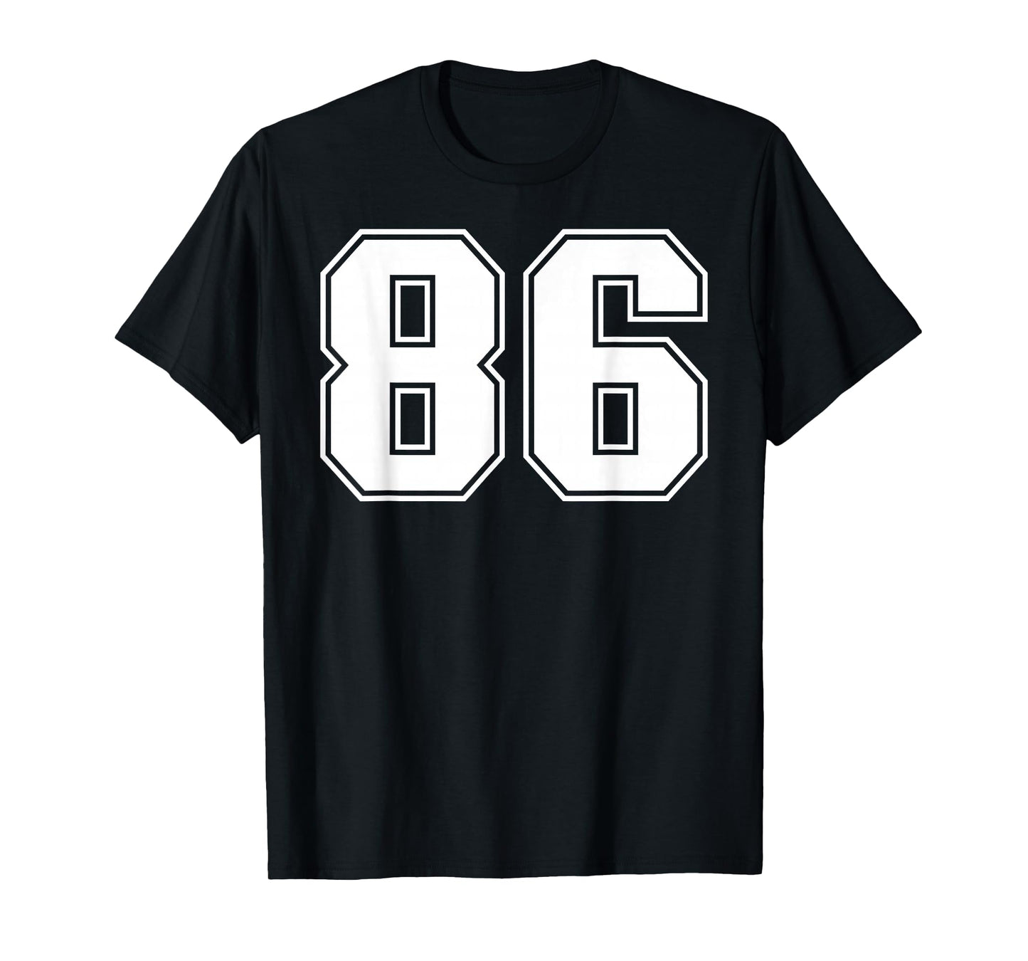 86 Number Eighty-Six Team Sports Graphic Varsity Matching T-Shirt