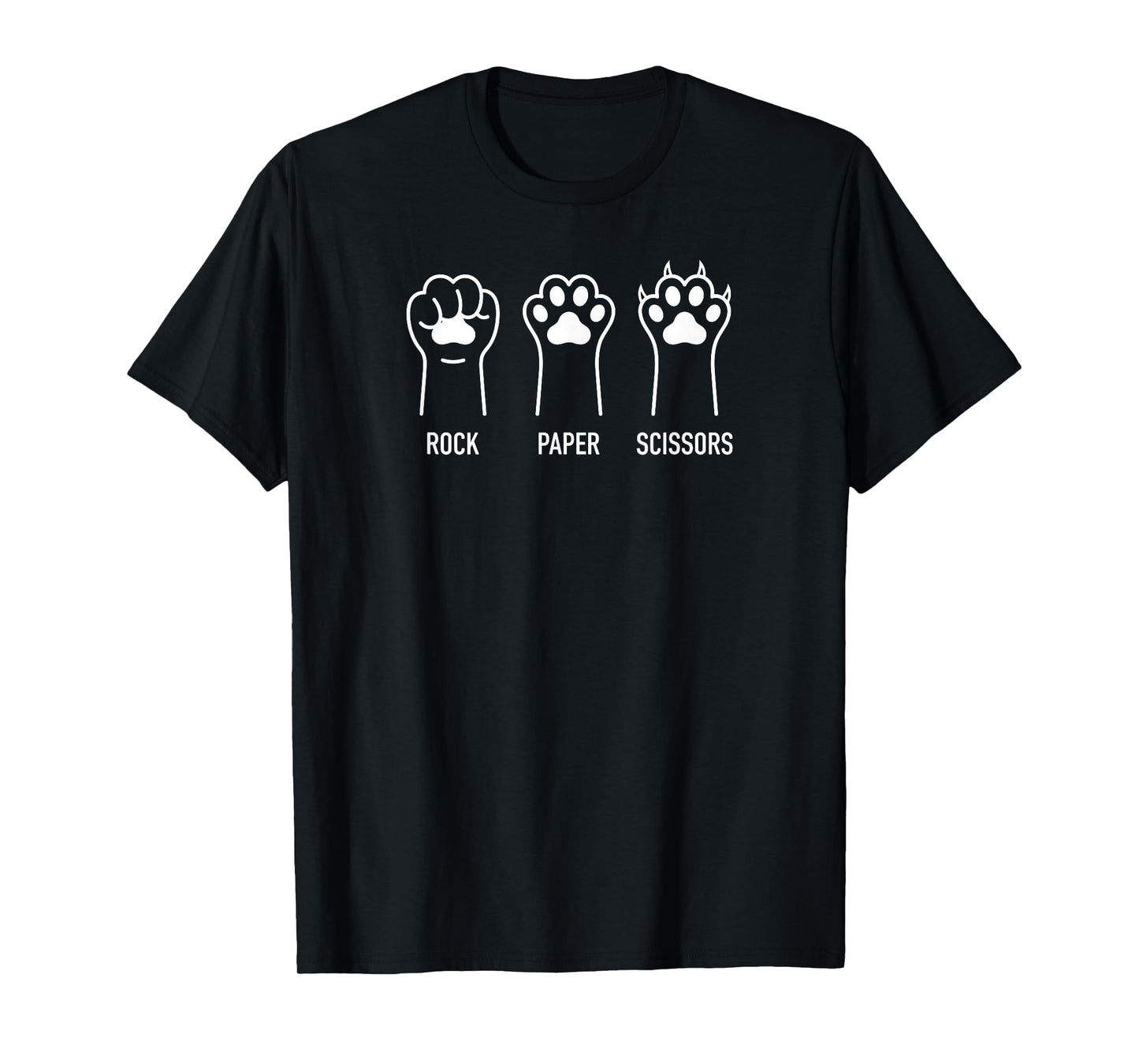 Rock Paper Scissors Cat - Funny Kitten Paw Game T-Shirt