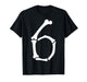 6 Number Six Bones Graphic Funny School Halloween Matching T-Shirt