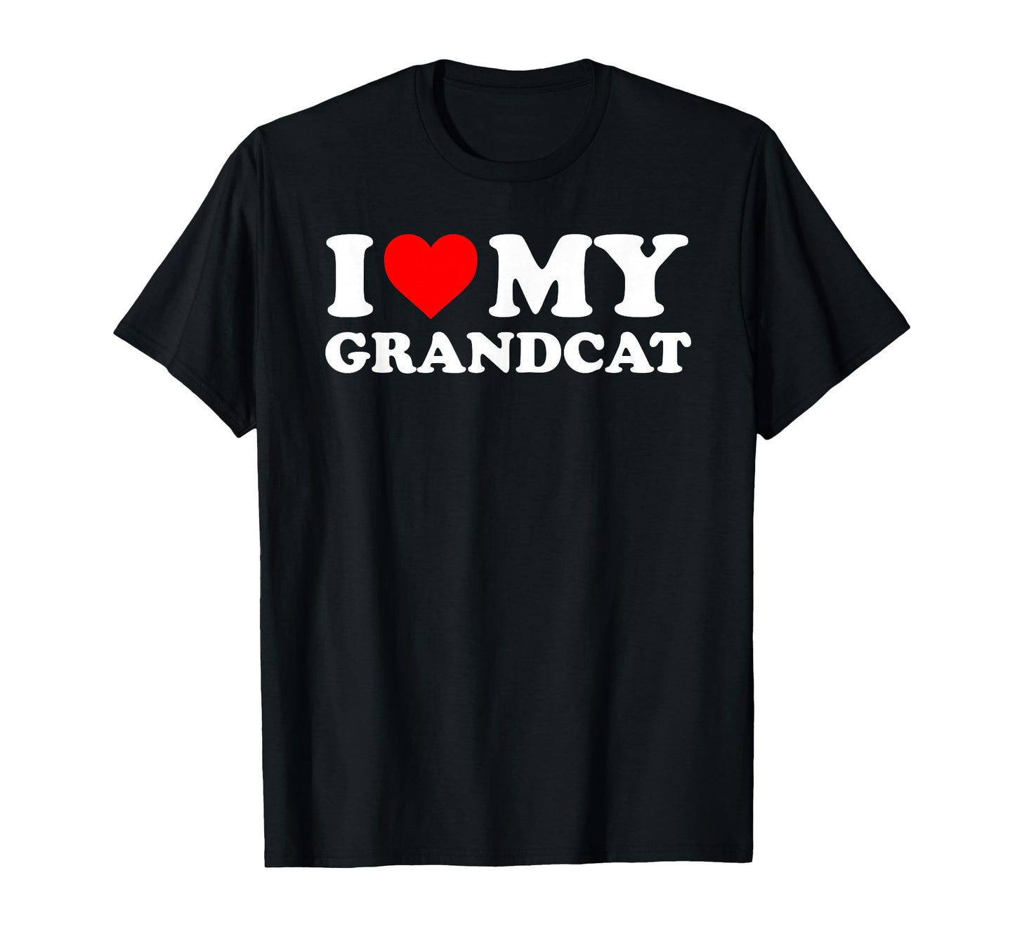 I Love My Grandcat - Red Heart T-Shirt