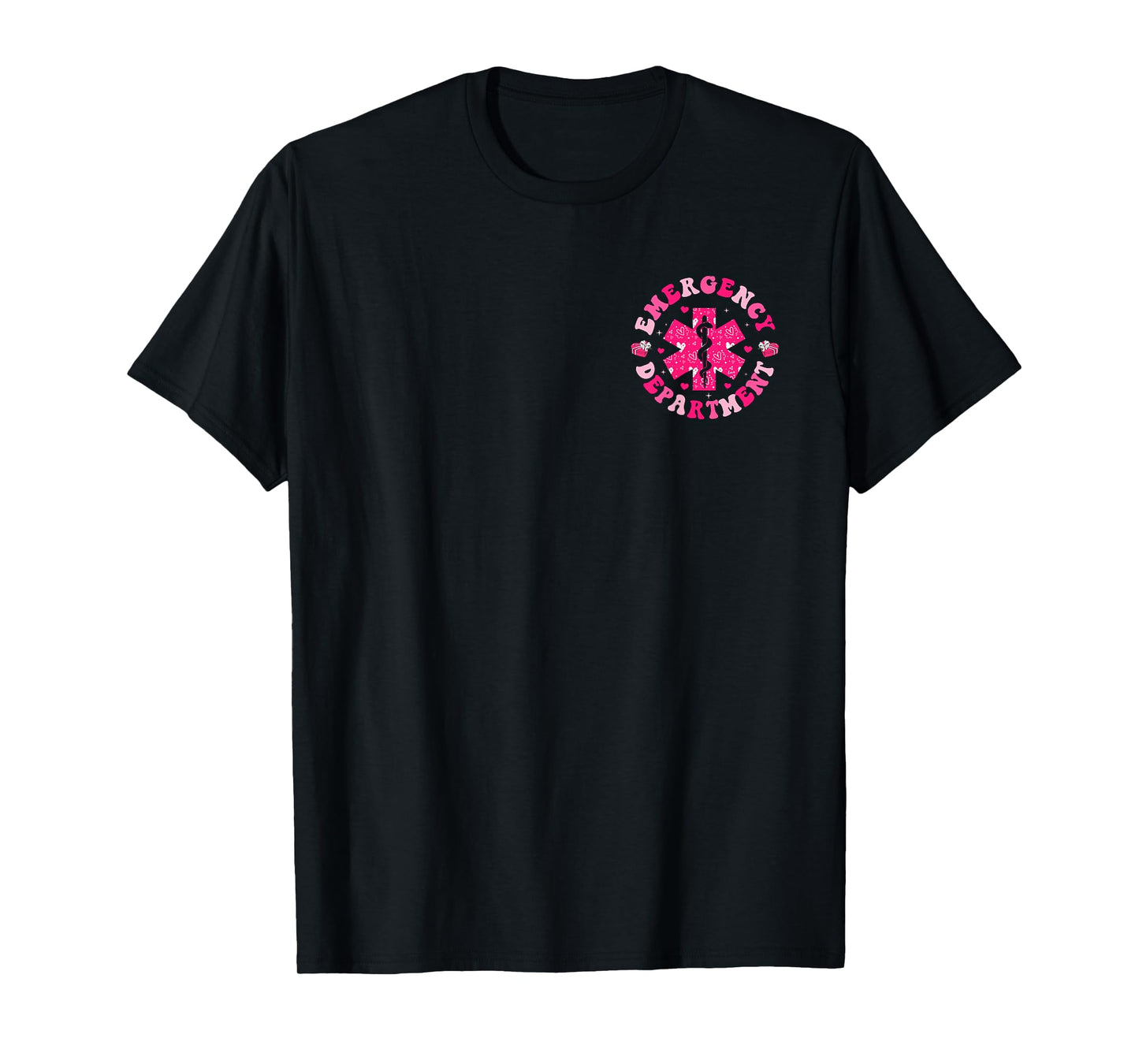 Valentine Nurse Emergency Department ER ED Nurse 2 Sides T-Shirt