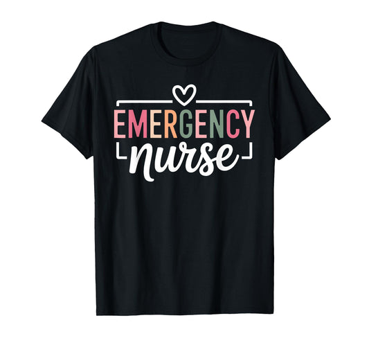 Funny Emergency Nurse Art for Men Women ER Emergency Nurse T-Shirt