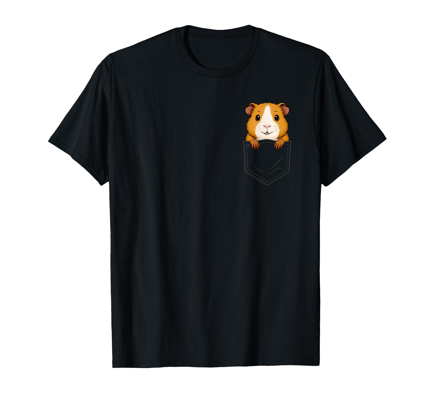Funny Guinea Pig Peeking in Pocket Cavy Rodent Animal Lover T-Shirt