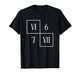 Funny VI VII 6 7 Meme Roman Numerals Math Six Seven T-Shirt