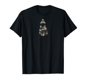 Black Cat in Knitwear for Catlovers Funny Kitten T-Shirt