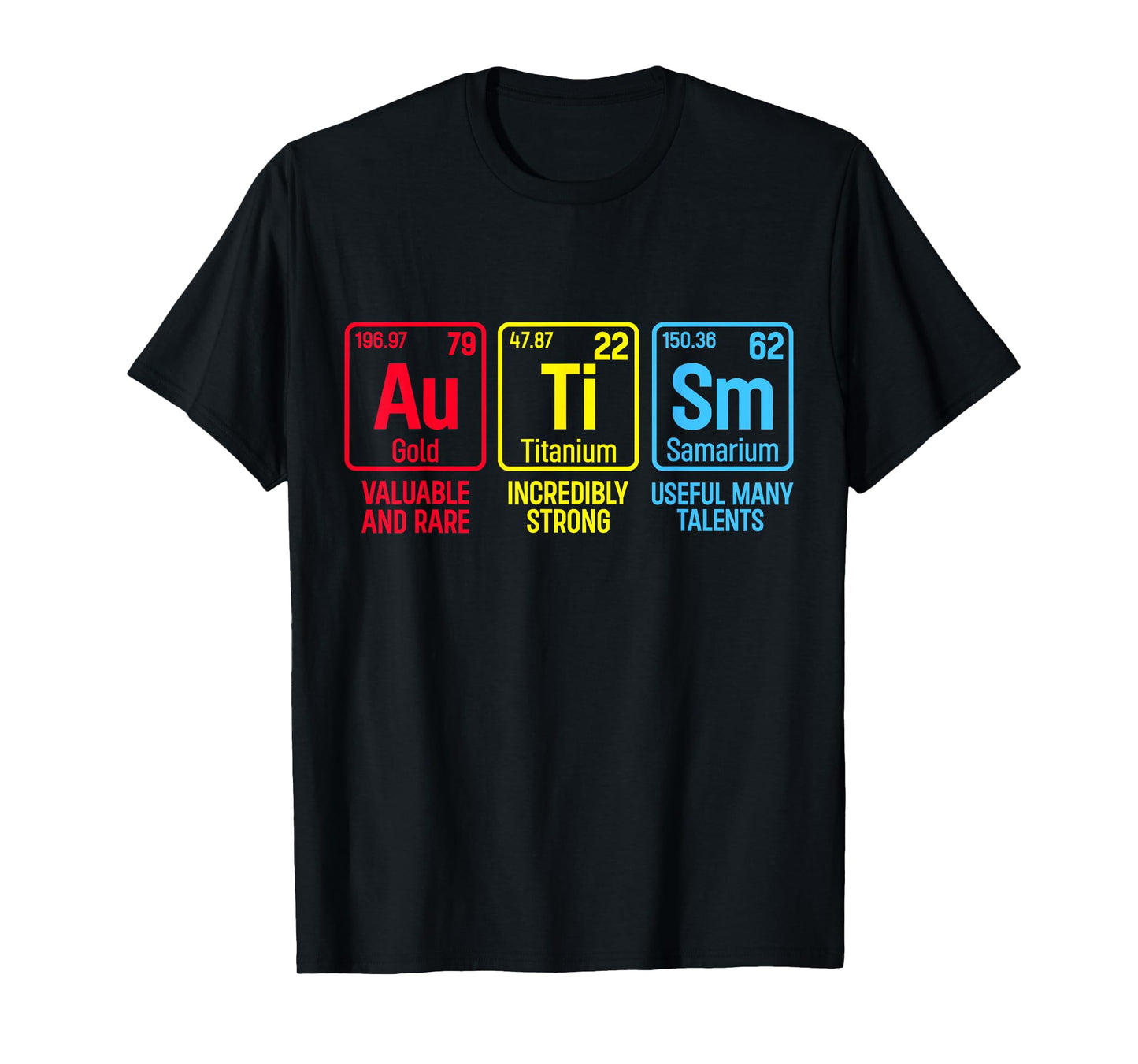 Autism Awareness Puzzle Piece Elements Periodic Autism T-Shirt