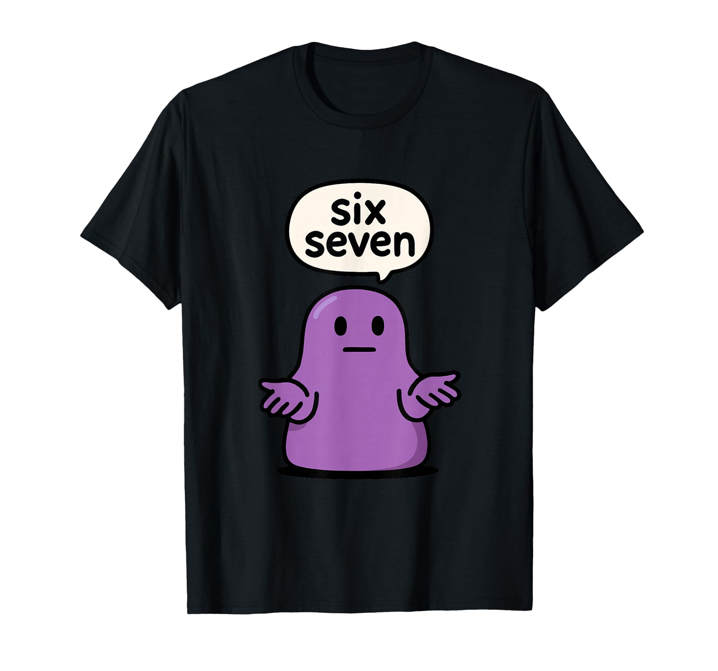 67 Six Seven 6-7 Purple Blob Slime - Funny Kid Brainrot Meme T-Shirt