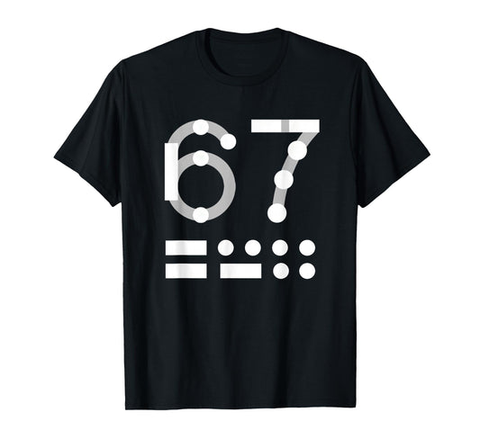 67 Shirt, Morse Code 67 Kid Meme six Seven Graphic Tees T-Shirt