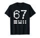 67 Shirt, Morse Code 67 Kid Meme six Seven Graphic Tees T-Shirt