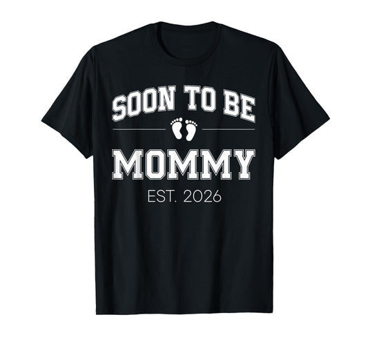 Soon to Be Mommy Est 2026 Varsity First Time Mom T-Shirt