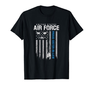US Air Force Proud Sister-in-Law Flag USAF Family Matching T-Shirt