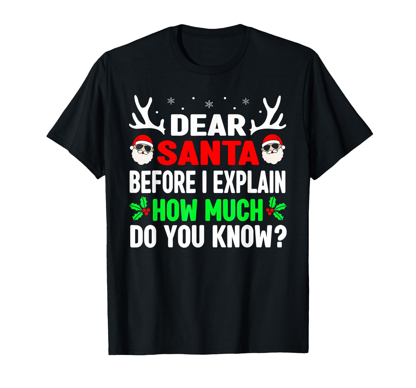 Dear Santa I Can Explain Funny Christmas Shirts Kids Adults T-Shirt