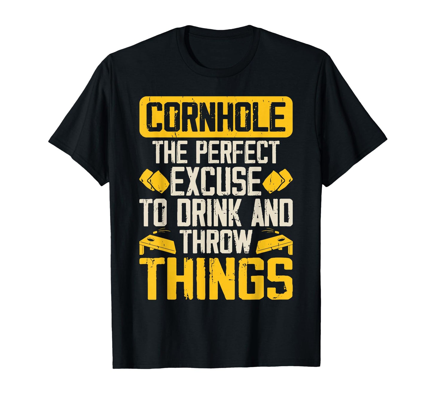 Cornhole Art for Men Women Corn Hole Players Funny Cornhole T-Shirt