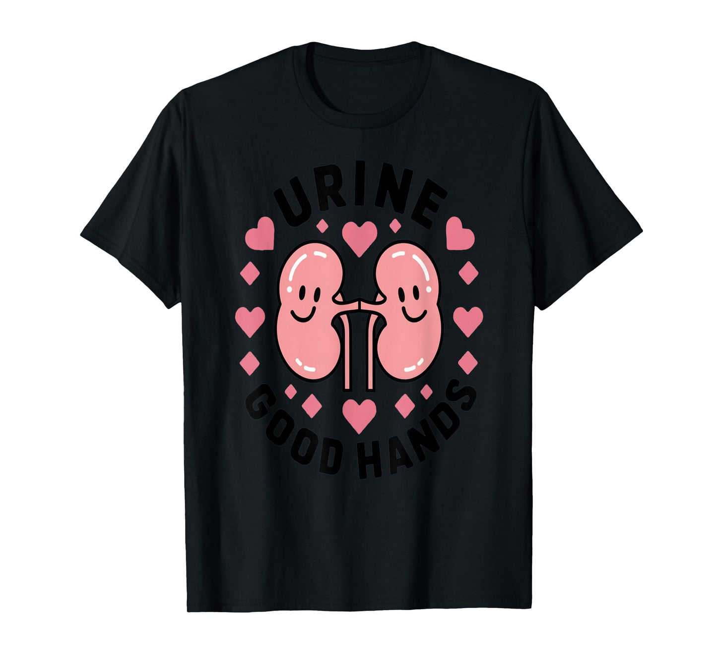 Urine Good Hands Kidney Pun Cute Cartoon Humor T-Shirt