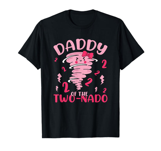 Daddy of The Two-nado Tornado Theme 2nd Birthday Party T-Shirt
