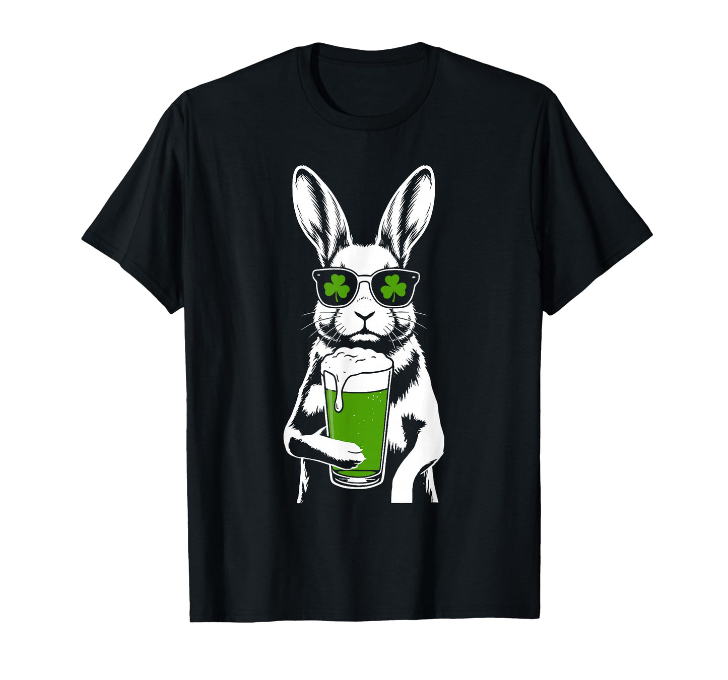 Rabbit St Patty's Shamrock Beer Funny St Patrick's Day T-Shirt