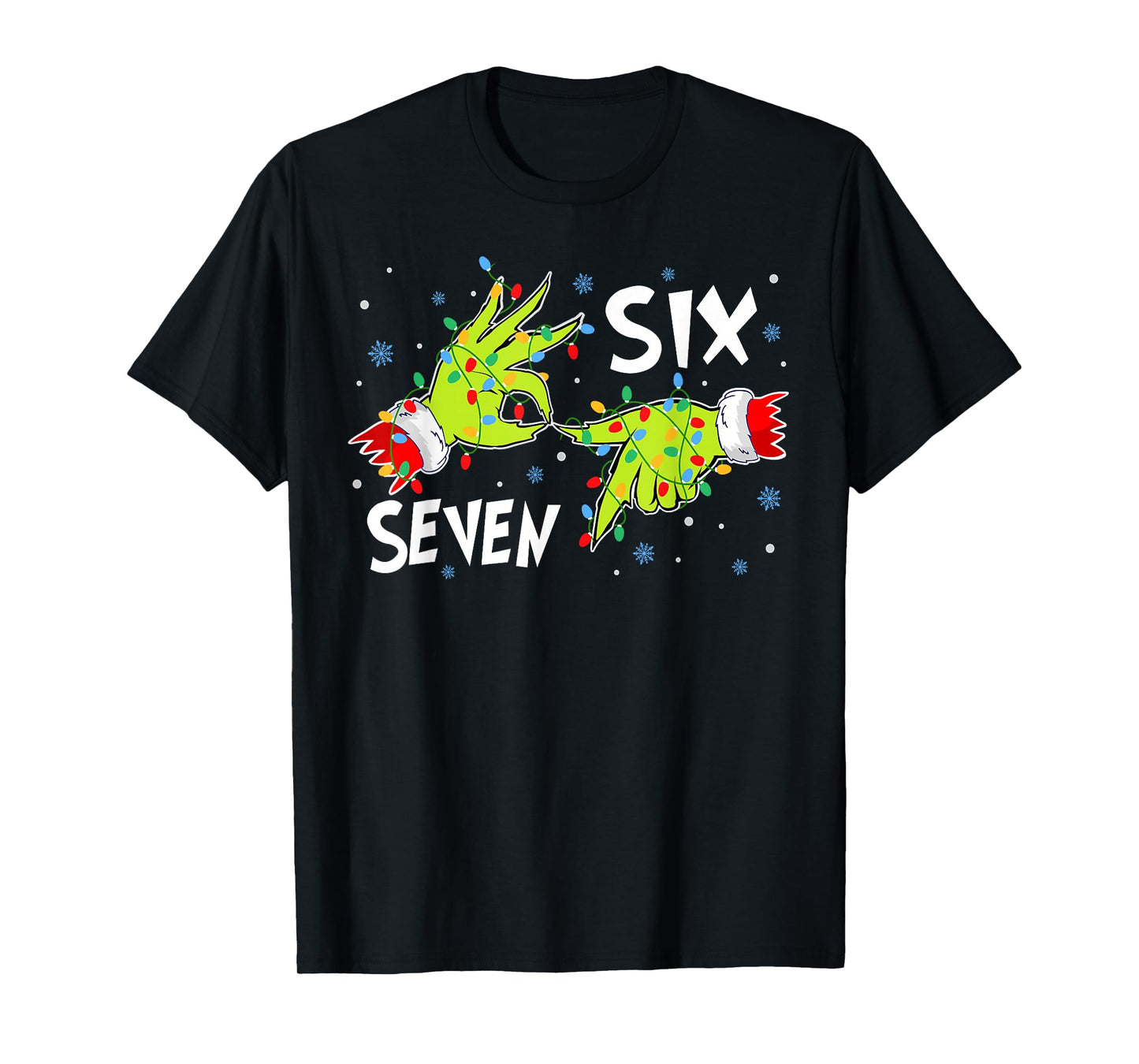 6 7 Six Seven Gen Z Alpha Meme Slang Holiday Merry Christmas T-Shirt