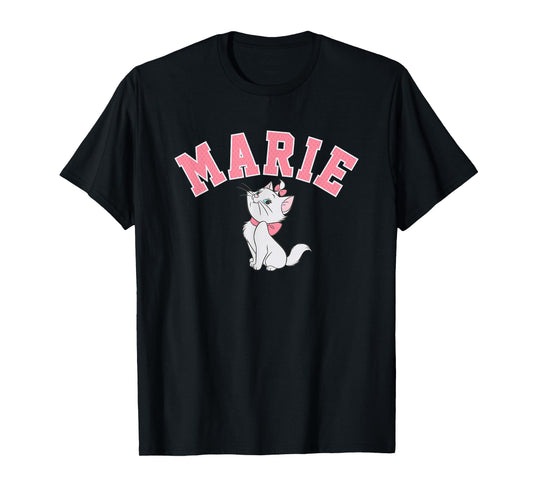 Disney The Aristocats Marie Varsity University Style Text T-Shirt