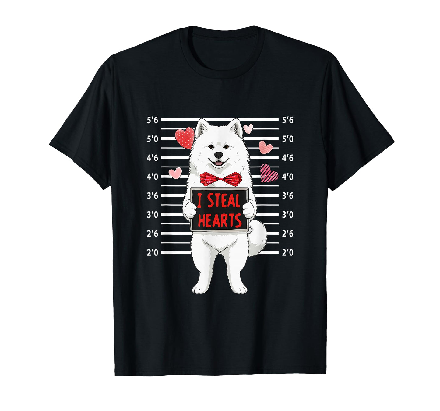 I Steal Cute Hearts Valentine's Day Samoyed Lover Owner T-Shirt