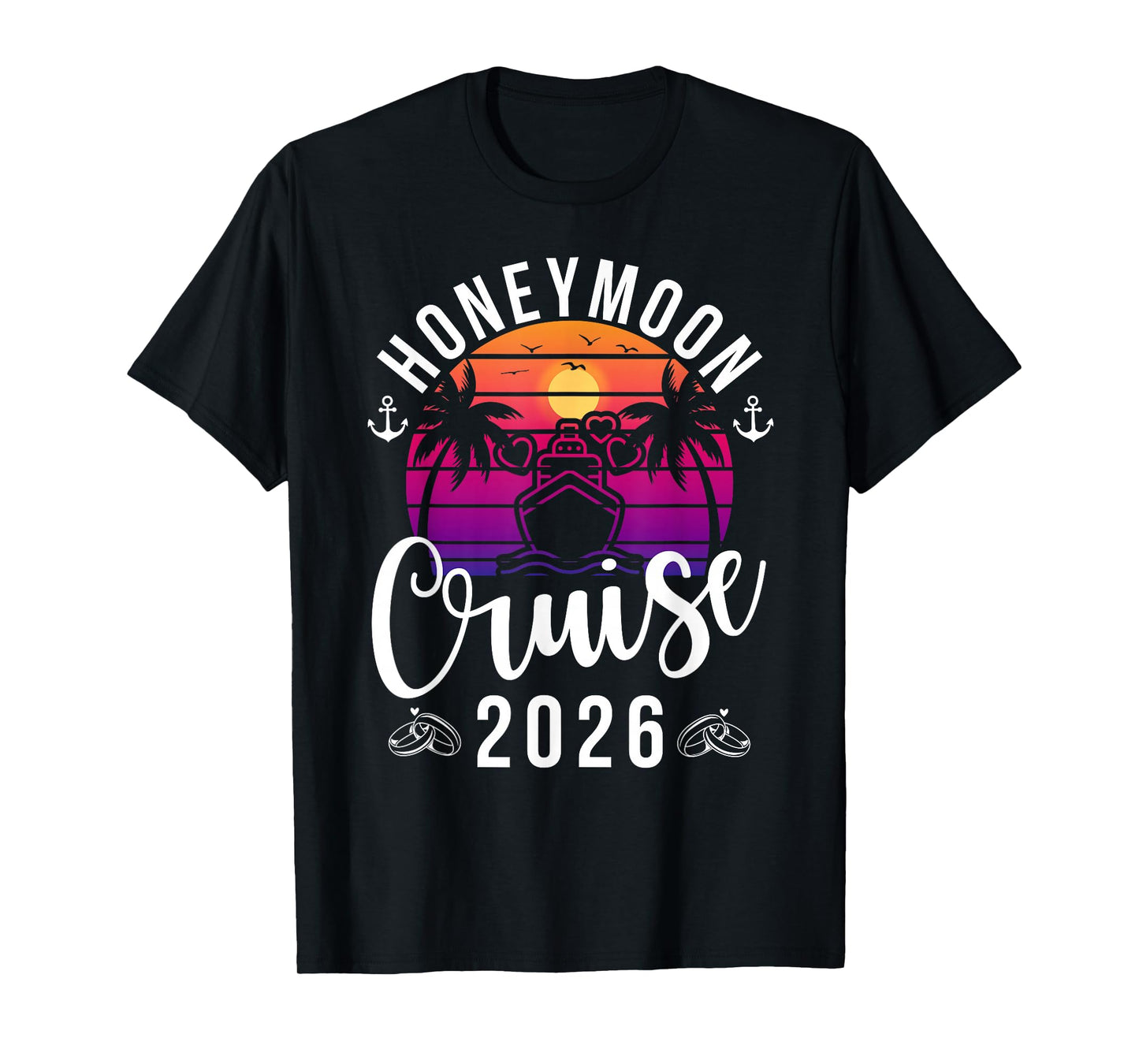 Honeymoon Cruise 2026 Just Married Matching Vacation Summer T-Shirt